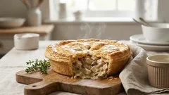 The best chicken and mushroom puff pastry pie for cold-weather cravings